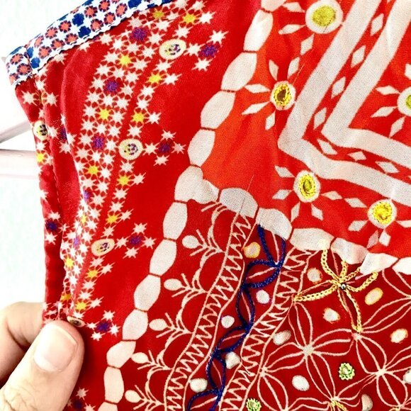 Anthropologie Tanvi Kedia Patchwork Pattern Tunic Maxi Dress in Size XS - Picture 5 of 9